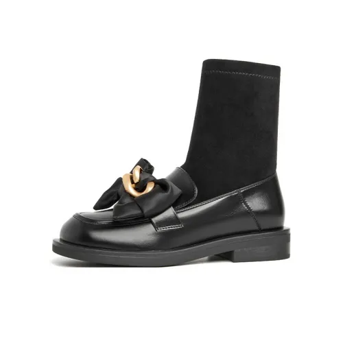 JOSINY Sock Boots Ankle Boots 3cm Women's Black