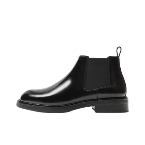 ZARA Short Chelsea Boots Men's Black