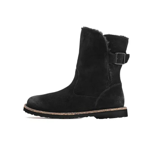 Birkenstock Uppsala Shearling Suede Leather Narrow Fit 'Black' Women's