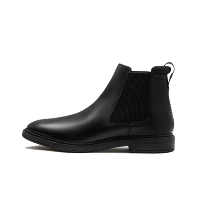 Clarks Short Chelsea Boots Men's Black-0