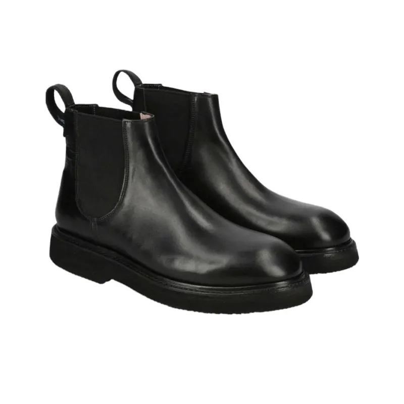 PREMIATA Short Chelsea Boots Men's Black-3