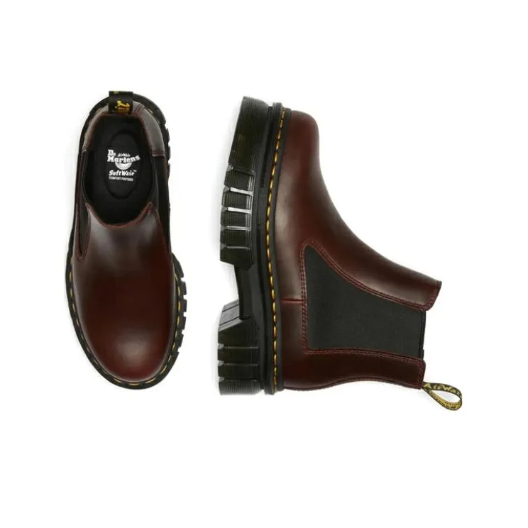 Dr.Martens Audrick Brando Leather Platform Chelsea Boots 'Brown' Women's-2