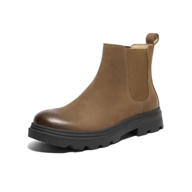 BELLE Chelsea Boots Men Black, Khaki-2