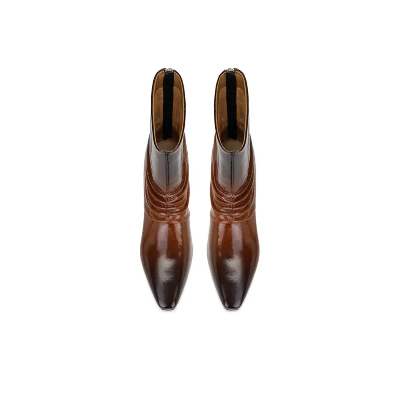 JESSICA SOPHIA Ankle Boots 4cm Women's Brown-6