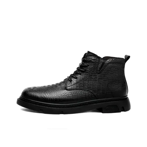 Wen Nai Short Martin Boot Men's Black