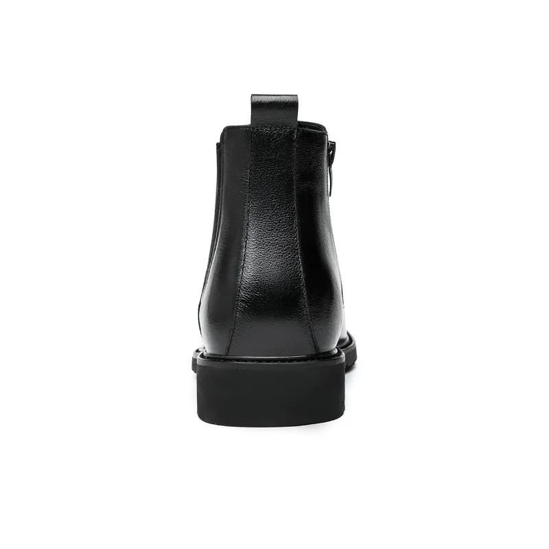 CHINT Ankle Length Chelsea Boots Men's Black-3