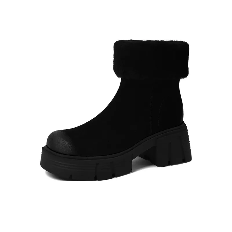 CAMEIDO Thermal Snow Boots Women's Black-0
