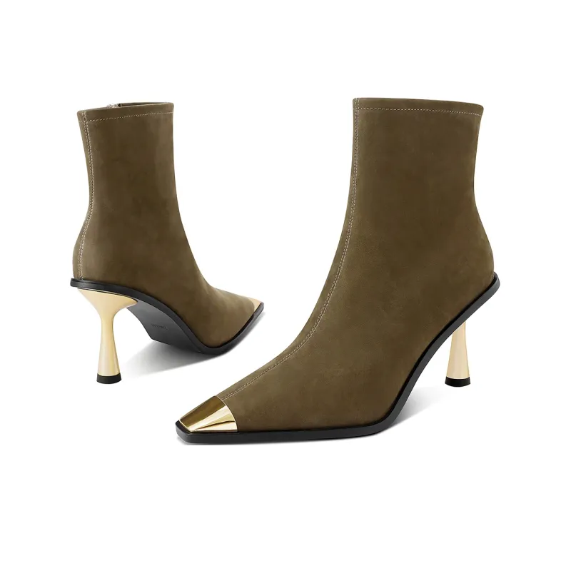 Hoov Ankle Boots Women's Army Green/Elegant Black-6