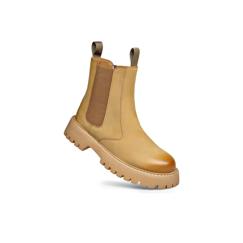GZZ Chelsea Boots Men Yellow/Black-12