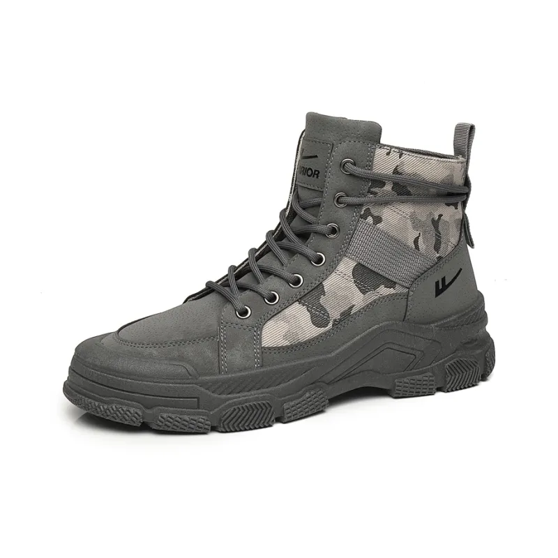 Warrior Short Mid Calf Martin Boot Men's Gray-1