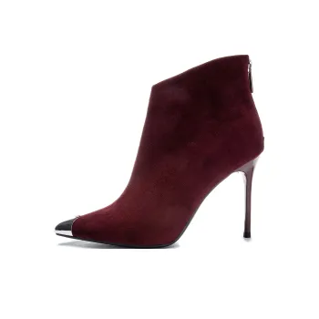 POOQ Ankle Boots Women's Black/Burgundy