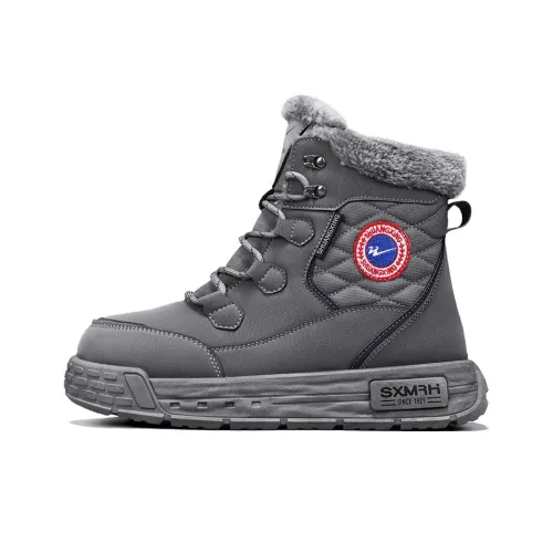 Binary Knee-High Martin Boot Platform Men's Gray