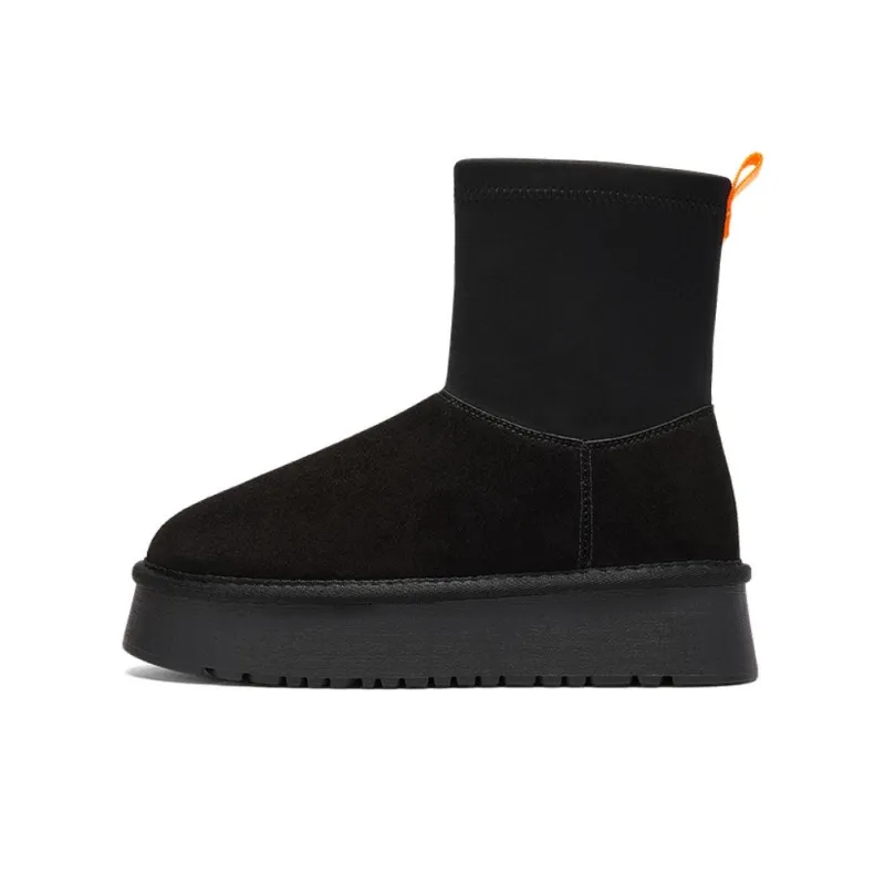 DAPHNE Thermal Coverage Height Increasing Abrasion Resistant Slip Resistant Short Snow Boots Women's-0