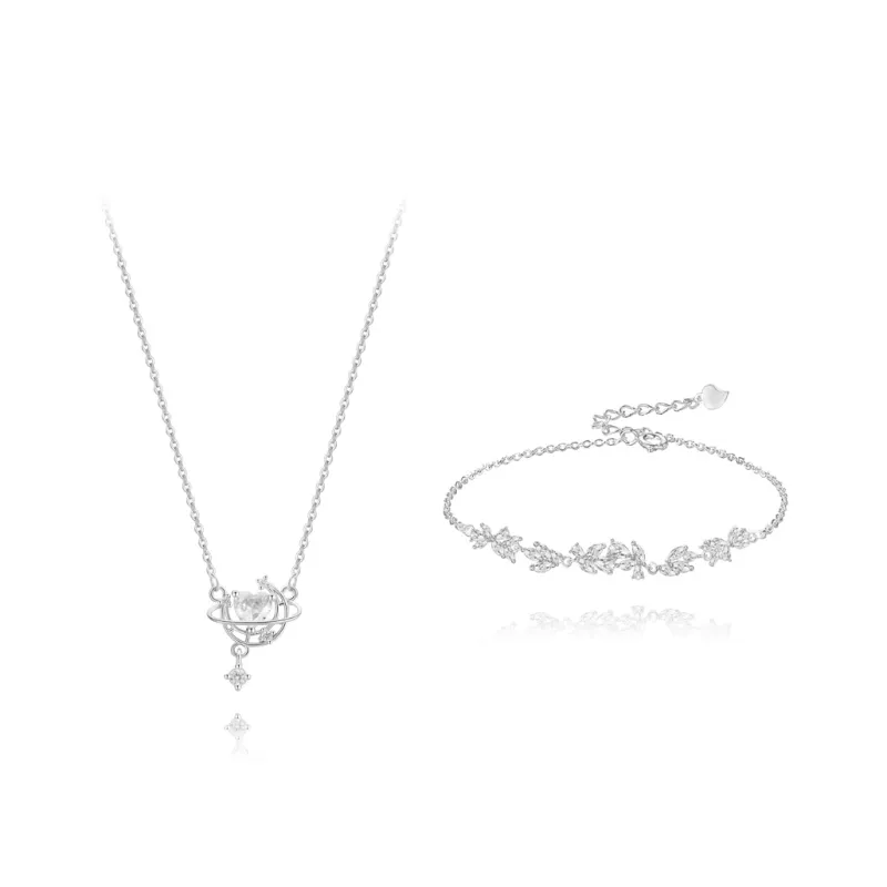BLANK IN BLANK Sterling Silver Necklaces Women's Bestie Girlfriend Couple Birthday Gift Girl-5