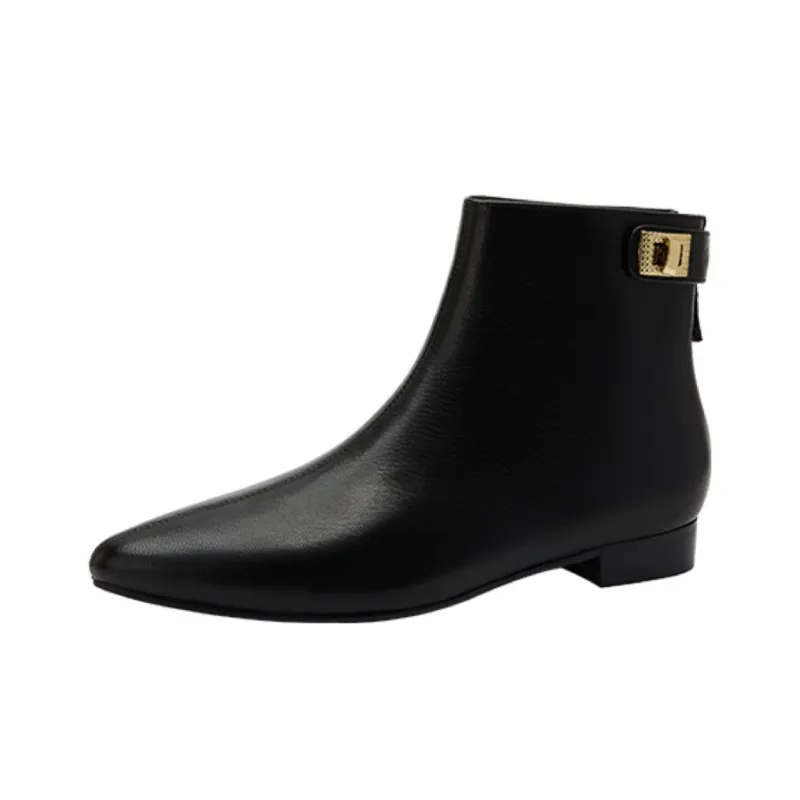 HARSON Ankle Boots Women's Brown/Black/Ecru-5