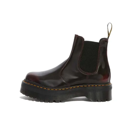 Dr.Martens Short Chelsea Boots Men's Red Brown