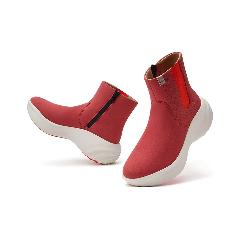 U.IN Painted Travel Shoes-Si Chuan 4 Artistic Collection Chelsea Boots Women's-13