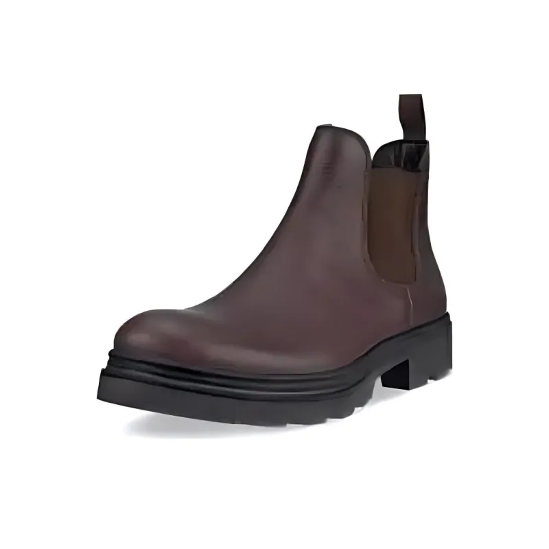 Ecco Short Chelsea Boots Men's Brown-3
