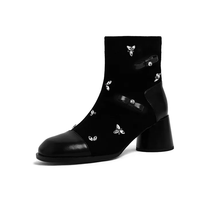 CAMEIDO Ankle Boots 6cm Women's Black-6