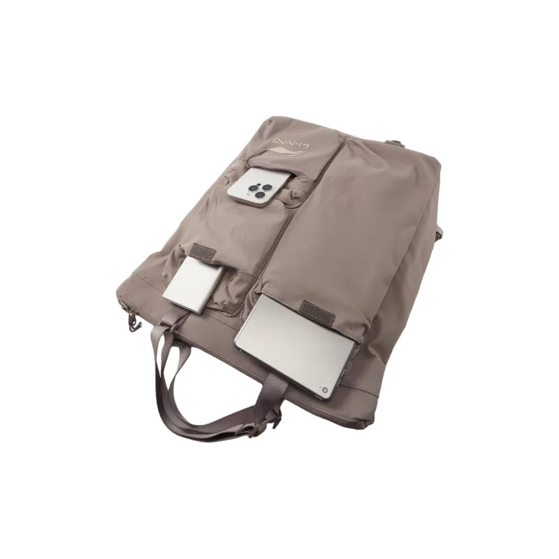 LiNing Polyamide Backpack Unisex Tree Gray Brown-4