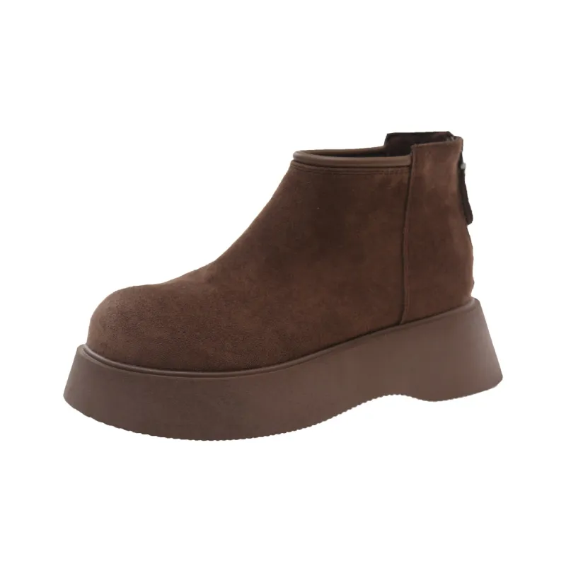 OBWA Warm Wear Resistant Height Increasing Slip Resistant Coverage Short Snow Boots Women's-4