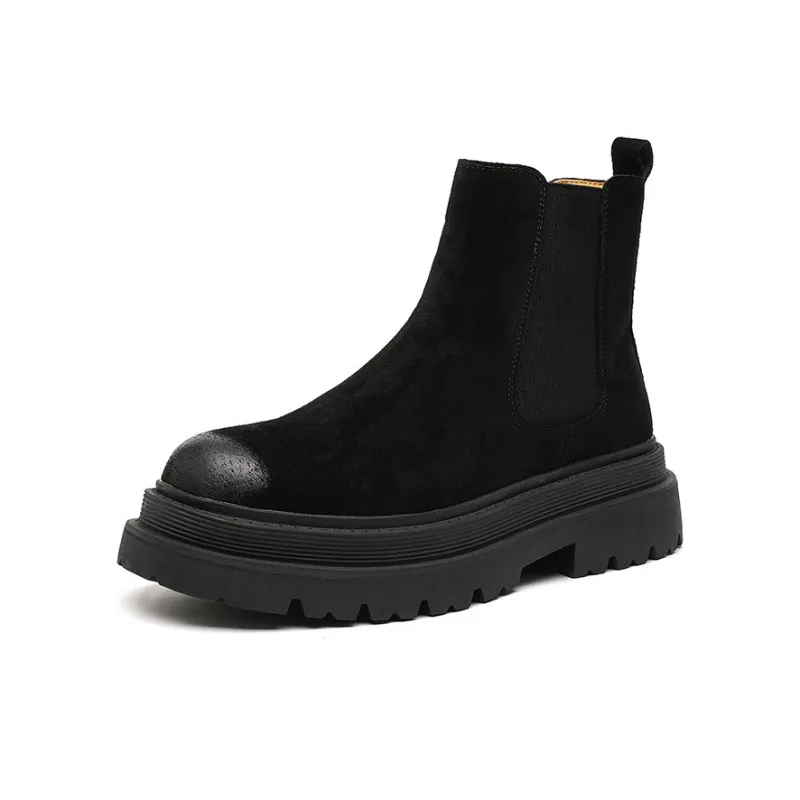 Dounkol Smart And Cool Short Chelsea Boots 5cm Men's Yellow-20