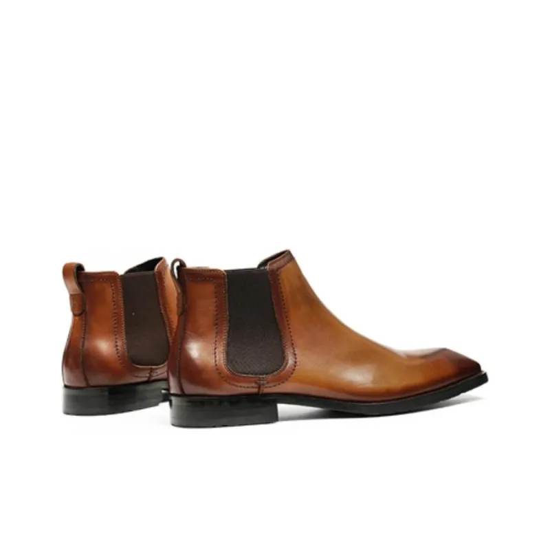 ASTON M.JAZZ Chelsea Boots Men's Brown-3