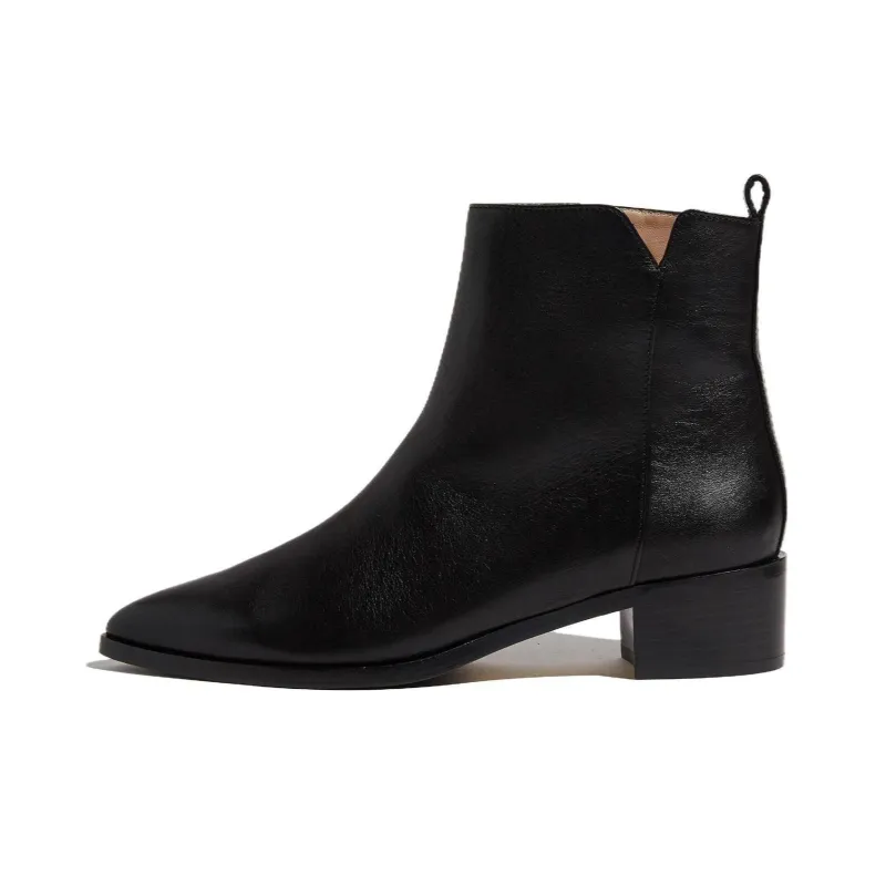 SCAROSSO Alba Zipped Ankle Boots Women's-0
