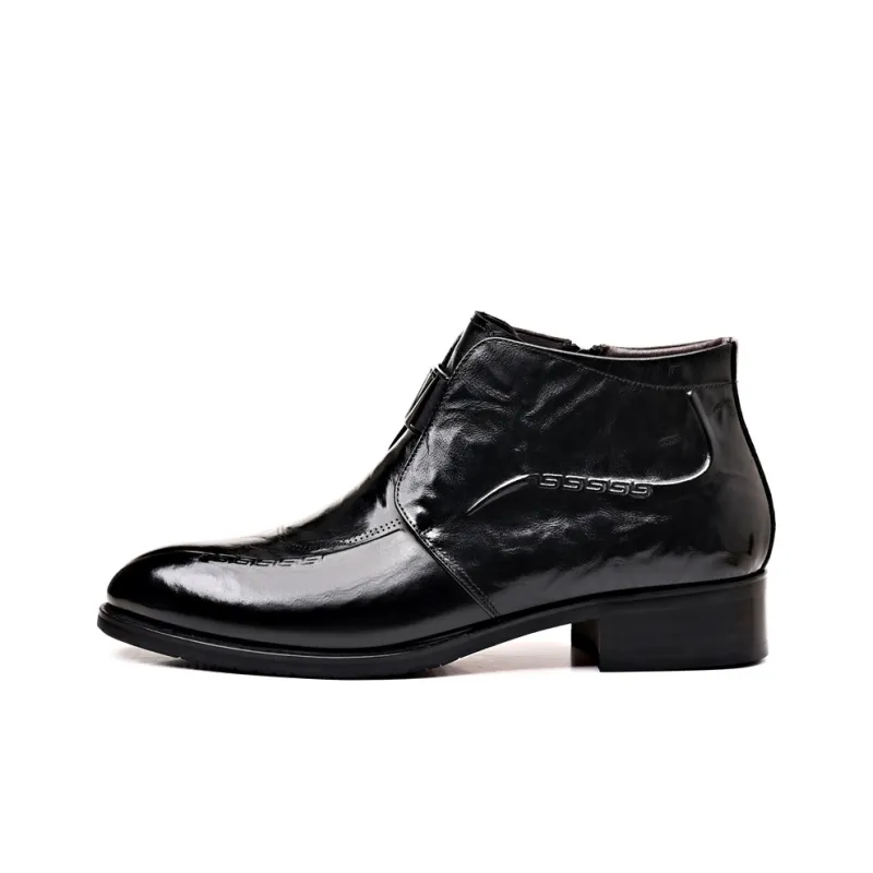 YEDANI Ankle Boots Men Black-0
