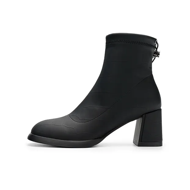 SATURDAY MODE Ankle Boots Women's White/Black-5