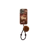 Silver, Brown-Dyed Spot Cat+Leopard Costume Cat Stands+Plush Brown Ball Rope