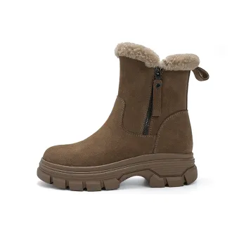 Junjali Snow Boots Women's Black/Apricot