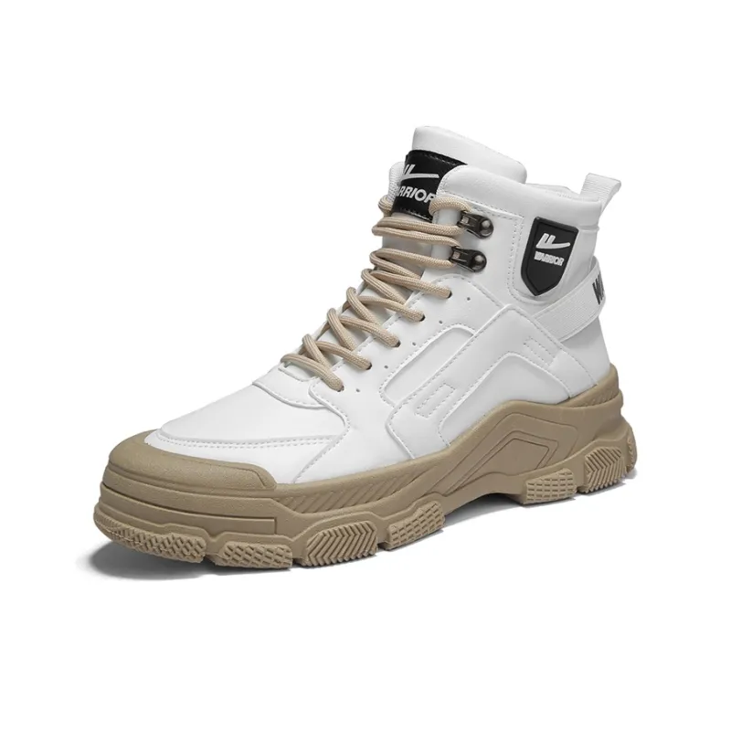 Warrior Ankle Length Martin Boot Men's Beige-1