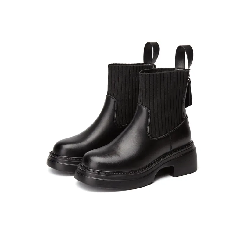 DAPHNE Ankle Boots Women's Black/Beige-2
