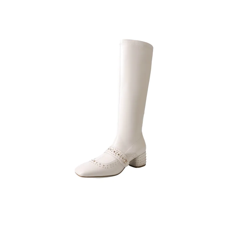 XIAOAJUE Knee high Boots 5cm Women's-5