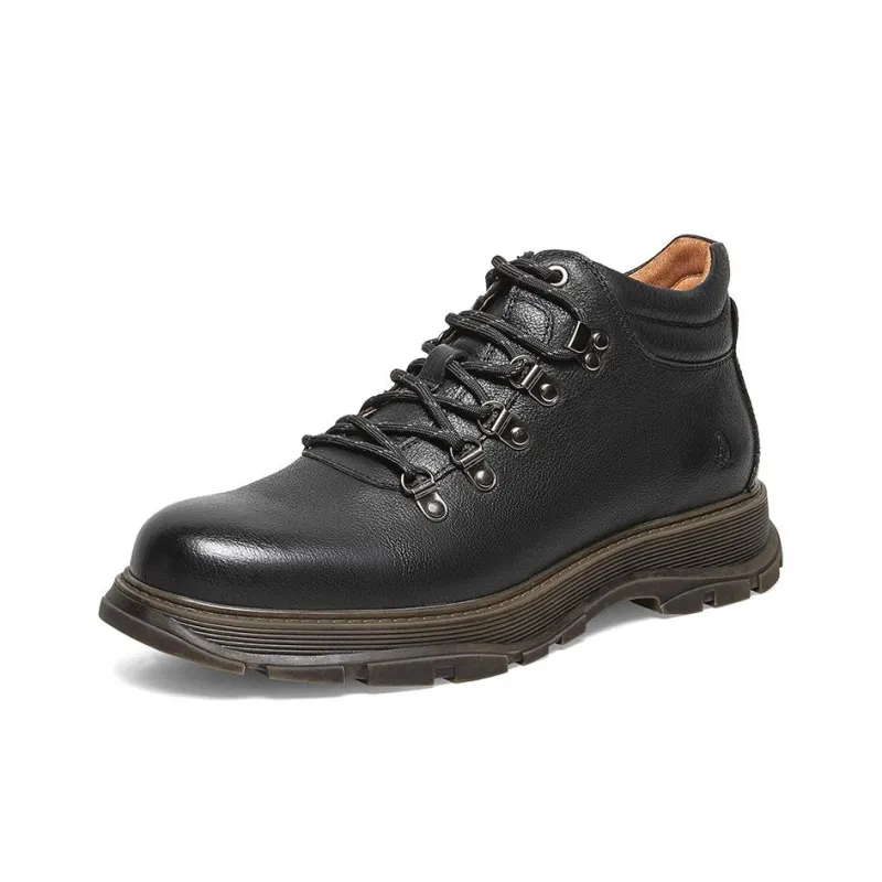 Hush Puppies Ankle Boots Men Black/Camel-2