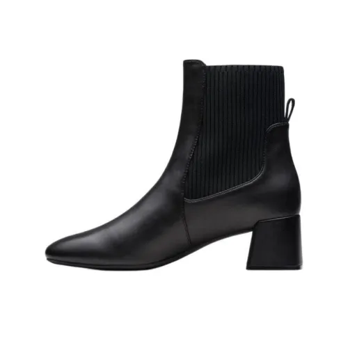 Clarks Short Chelsea Boots Women's Black