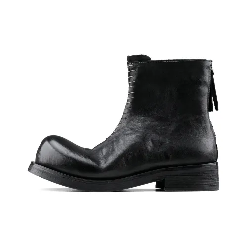 HANQIAORIJI The Abyss Series Ankle Boots Unisex Black
