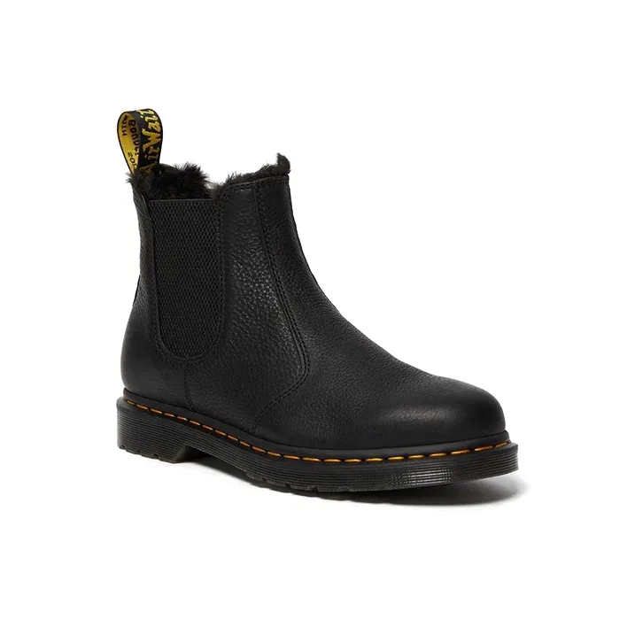 Dr.Martens 2976 Faux Fur Lined Chelsea Boots 'Black'-2