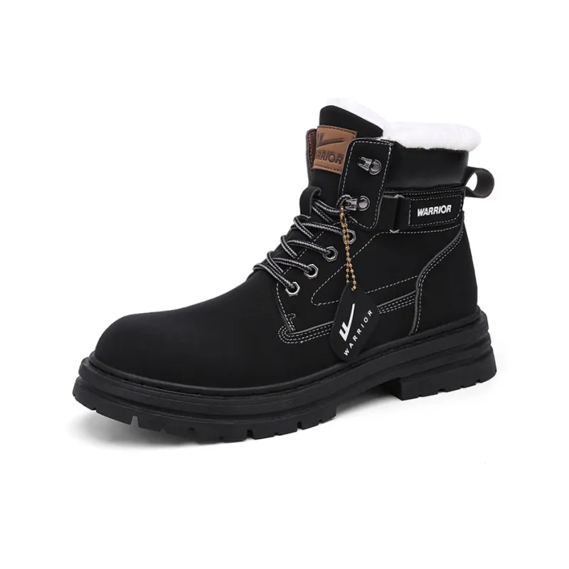 Warrior Knee High Martin Boot Men's Black-1