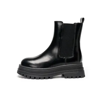 EXULL Q Short Chelsea Boots 5cm Women's Black