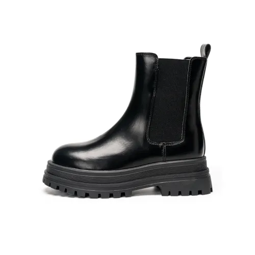 EXULL Q Short Chelsea Boots 5cm Women's Black
