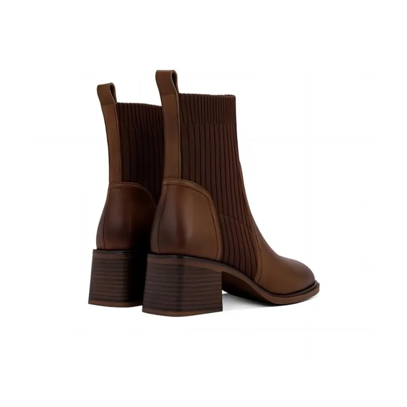 JESSICA SOPHIA Ankle Boots 5cm Women's Brown-4