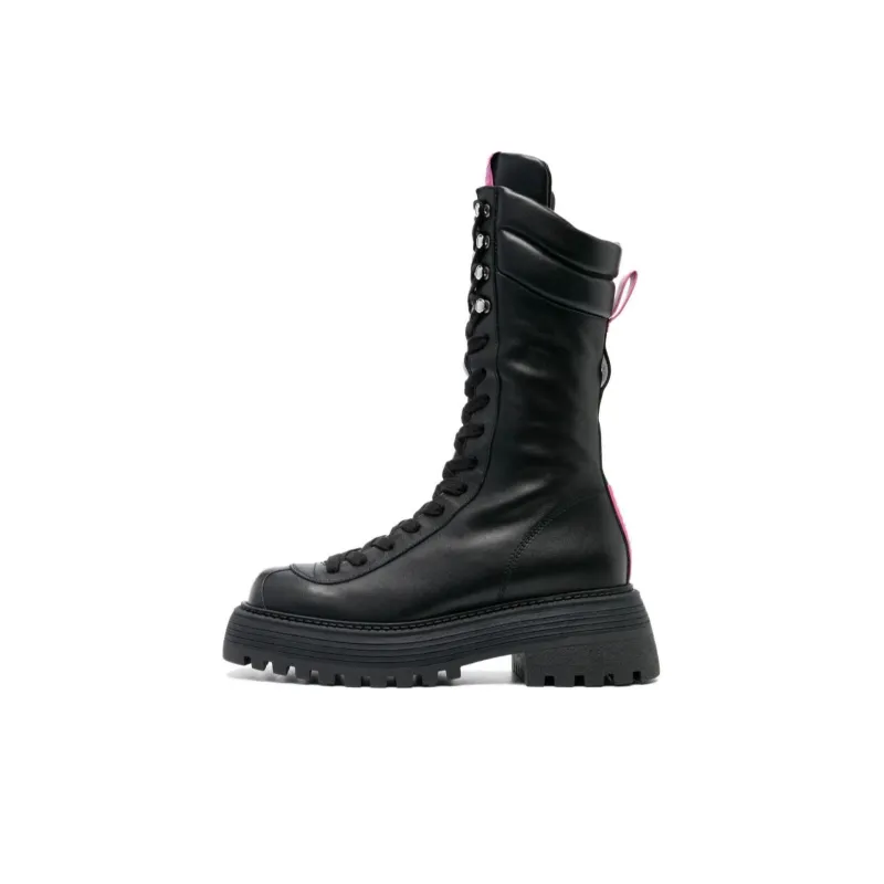 3Juin Logo-patch Leather Boots-0