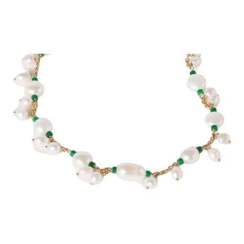 MIU MIU Metal Necklaces Unisex Gold