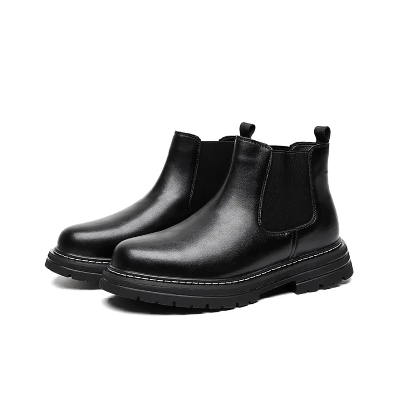 GZZ Short Chelsea Boots Men's Black-2