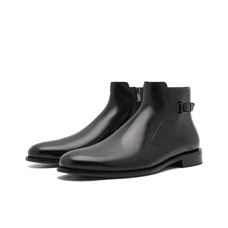 PEDRO Ankle Boots Men Black/Light Umber-1