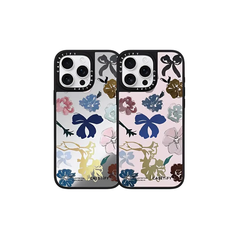 CASETIFY TPU Material Bow Flowers Phone Cases Compatible With IPhone 16 Pro Max/16 Pro/15 Pro Max Trendy-3