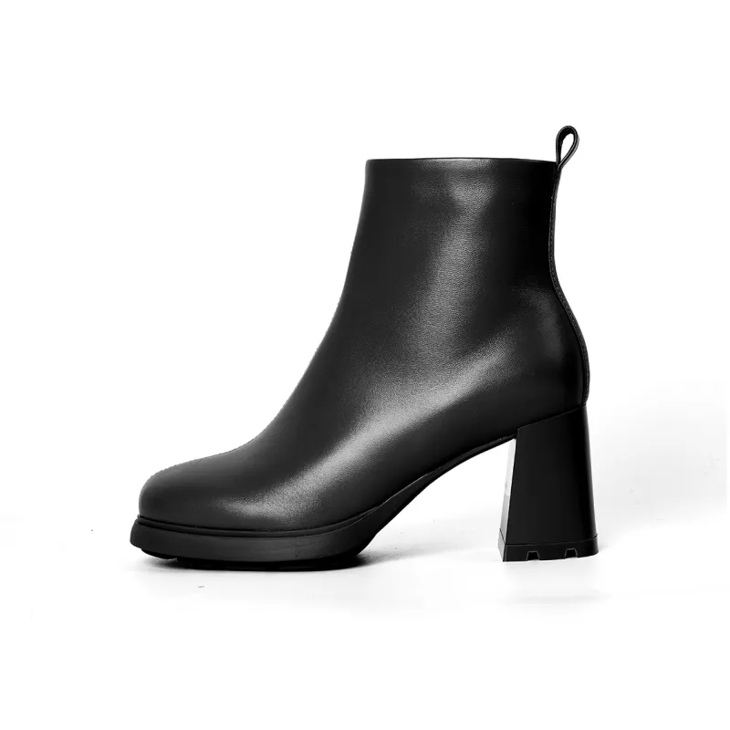 PT'SON Ankle Boots Women's Black, Dark Brown-25