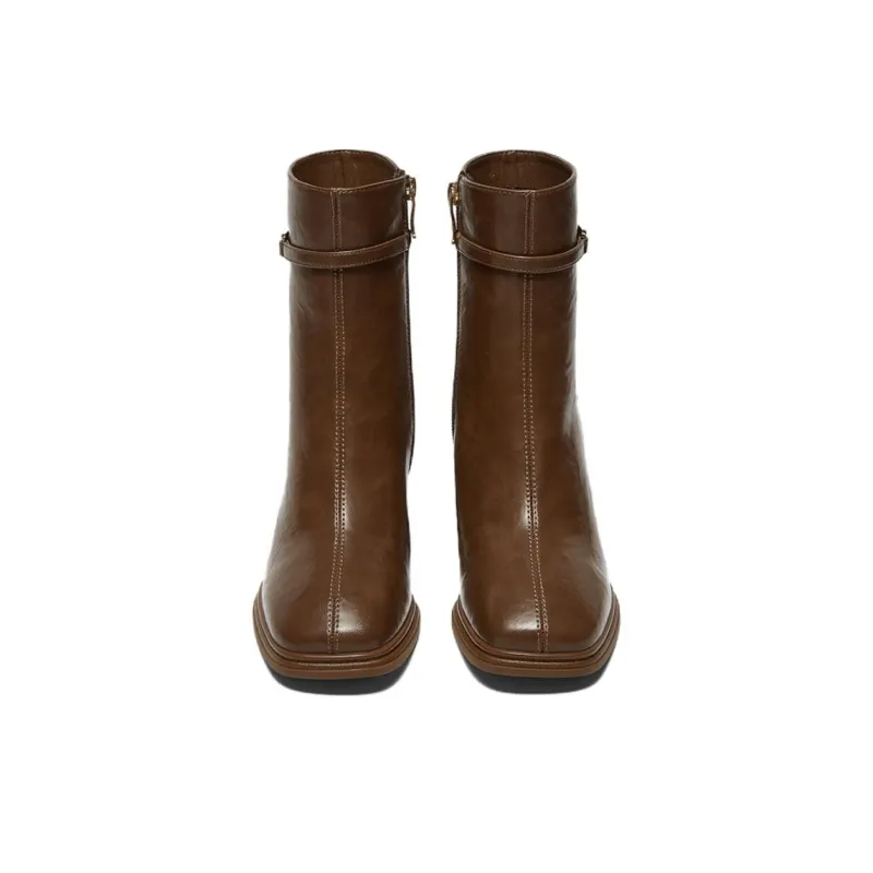 BASTO Ankle Boots Women's Black/Burgundy/Brown/Beige-10